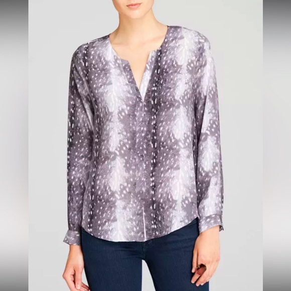 JOIE Moema 100 % silk Fawn Print - Picture 1 of 12